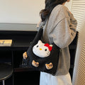 retro frosted shoulder bag women's new trendy versatile crossbody bag student school commuter backpack