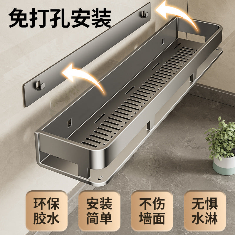 No punching, kitchen storage rack, wall-mounted multi-functional drain, household condiment seasoning rack