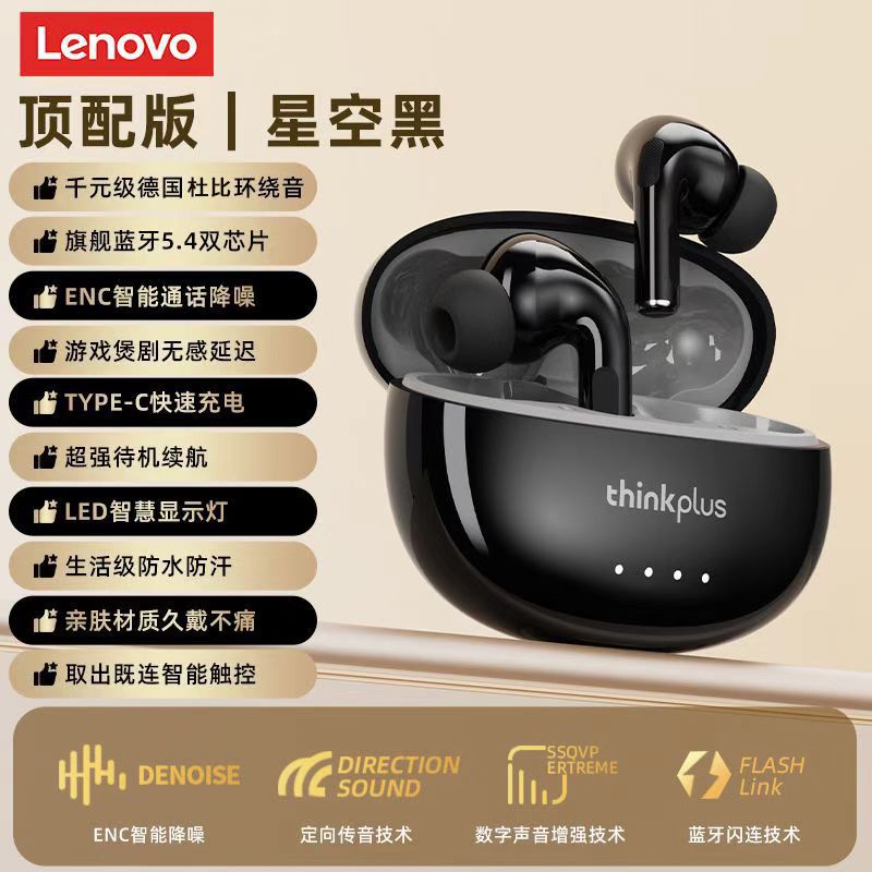 Lenovo thinkplus gm2pro gaming bluetooth headset tws wireless low latency in-ear noise reduction