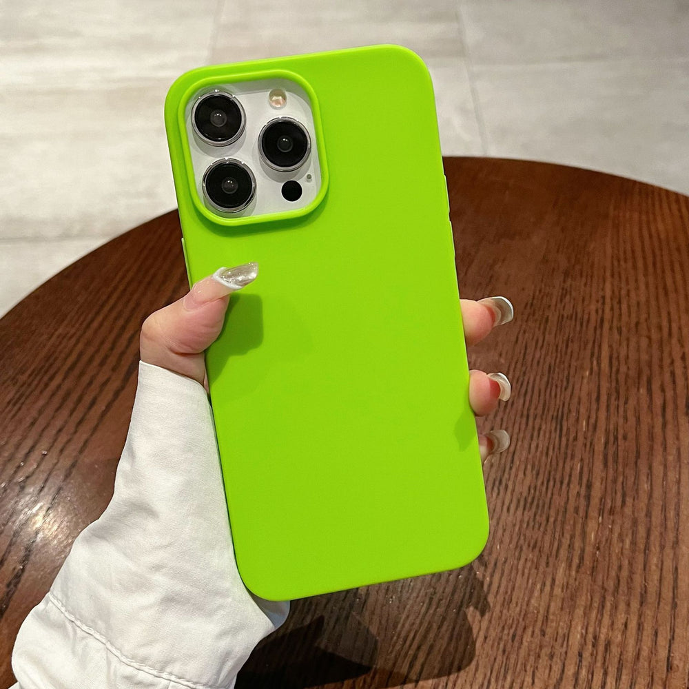 Matte frosted large hole candy color phone case for apple 16 pro, iphone 13 anti-drop tpu full coverage 15 protective case