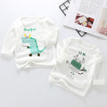 Boys' and girls' long-sleeve t-shirts, 100% cotton undershirts, spring and autumn styles, infant and toddler thermal underwear, baby tops, kids' and infant clothing