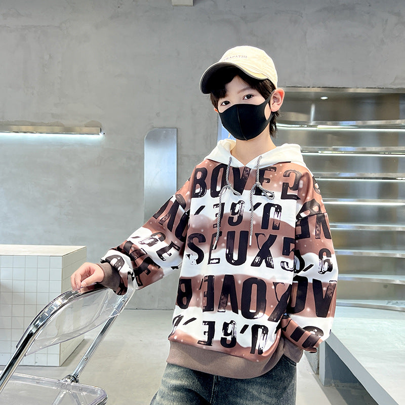 Children's clothing boys spring clothing sweatshirt spring & fall new arrivalchildrentopsspring boys handsome street trendy
