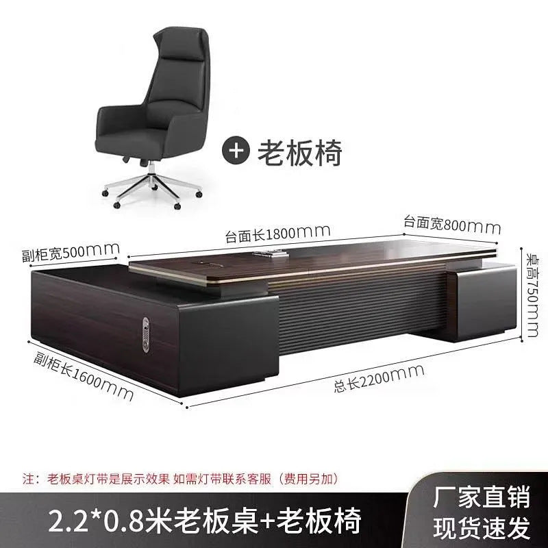E0 environmental-friendly accessible luxury boss office desk and chair combination casual modern president room classy furniture manager supervisor table