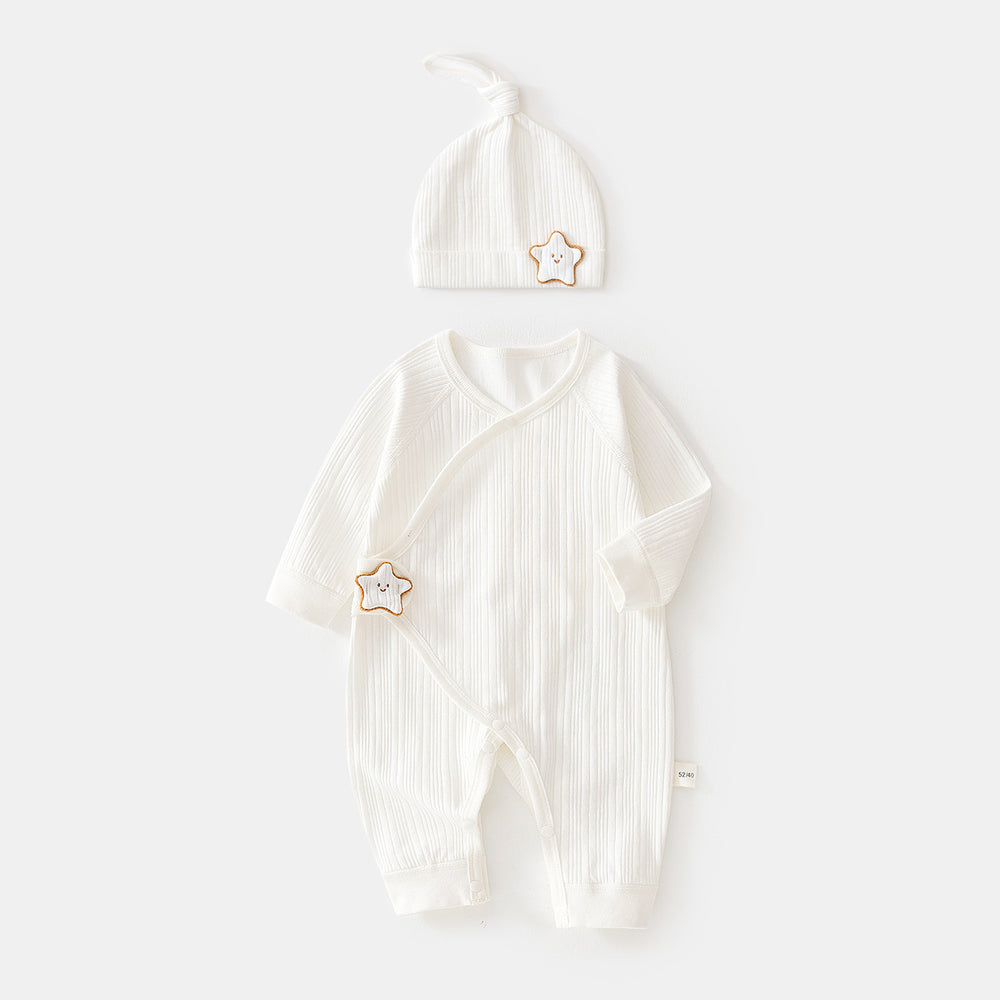 Babibele butterfly romper - premium cotton bodysuit for newborns & infants (spring/autumn) - includes hat