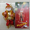 Santa claus climbing beads toy climbing rope old man music electric doll christmas gift decoration gift cross-border