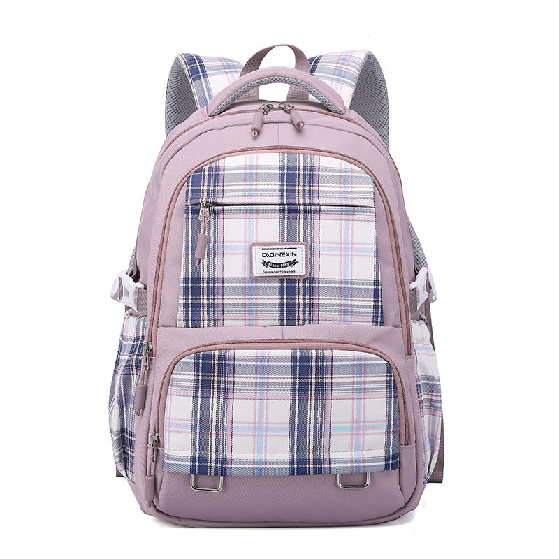 New backpack schoolbag middle school student female backpack polyester large capacity comfortable college style bag sweet