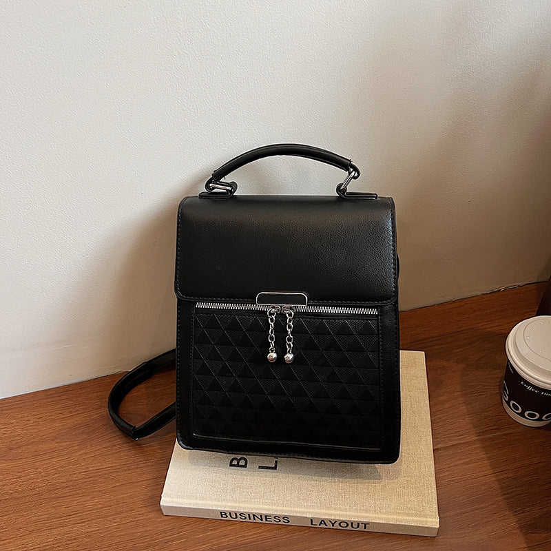 Cross-border new fashion trendy solid color women's handbag large capacity Korean version high-end niche shoulder messenger bag