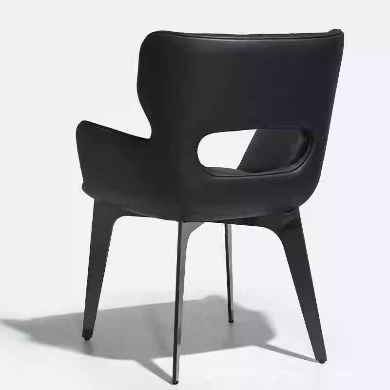 Italian normcore genuine leather dining chair for home backrest desk armchair restaurant owner chair designer robert chair