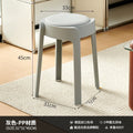 Soft-packed casualfor home plastic dining chair, sturdy and durable chair, stool, stackable thickened round stool, living room chair