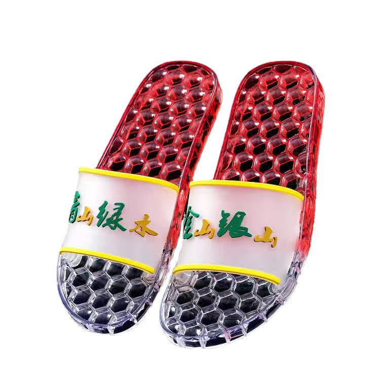 Women's summer slippers - trendy, fashionable, student style, flat, candy colors, versatile, indoor/outdoor, bathroom slides
