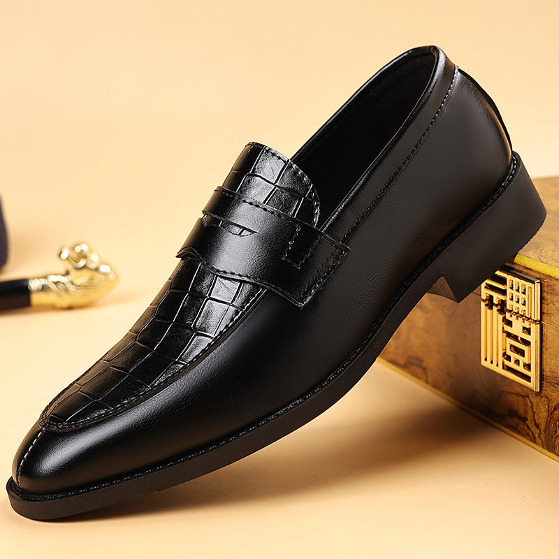 2025 men's leather dress shoes - new business casual style, british & korean design, pointed toe, plus sizes available