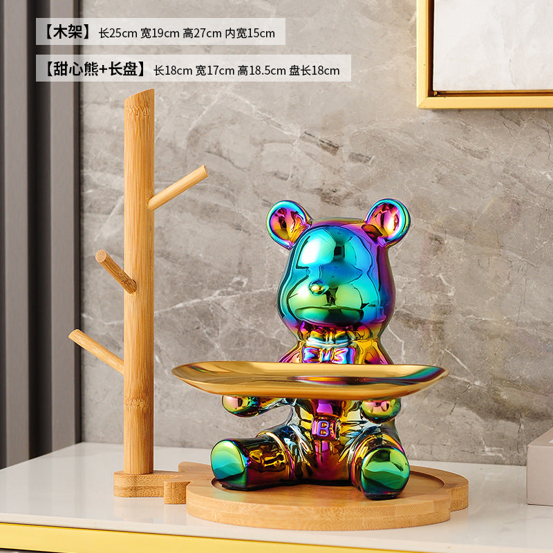 Entryway console table key holder tray - violent bear design, luxury & high-end home decor accent