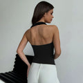 Amazon cross-border women's fashion:  summer new arrivals - spicy girl style tie-back tank top, perfect for layering or wearing solo, showcases beautiful back