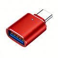 Type-c male to usb 3.0 female otg adapter - pc, phone, usb drive, car charger, illuminated converter