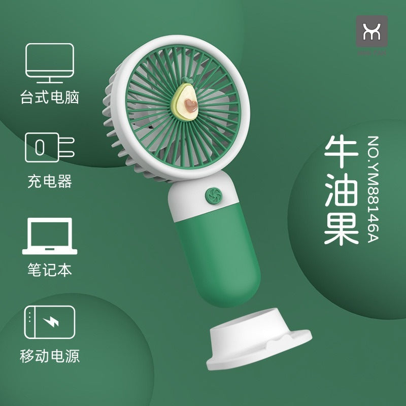 Handheld mini fan - portable, rechargeable, usb powered, silent desktop fan for office, student dorm, and travel