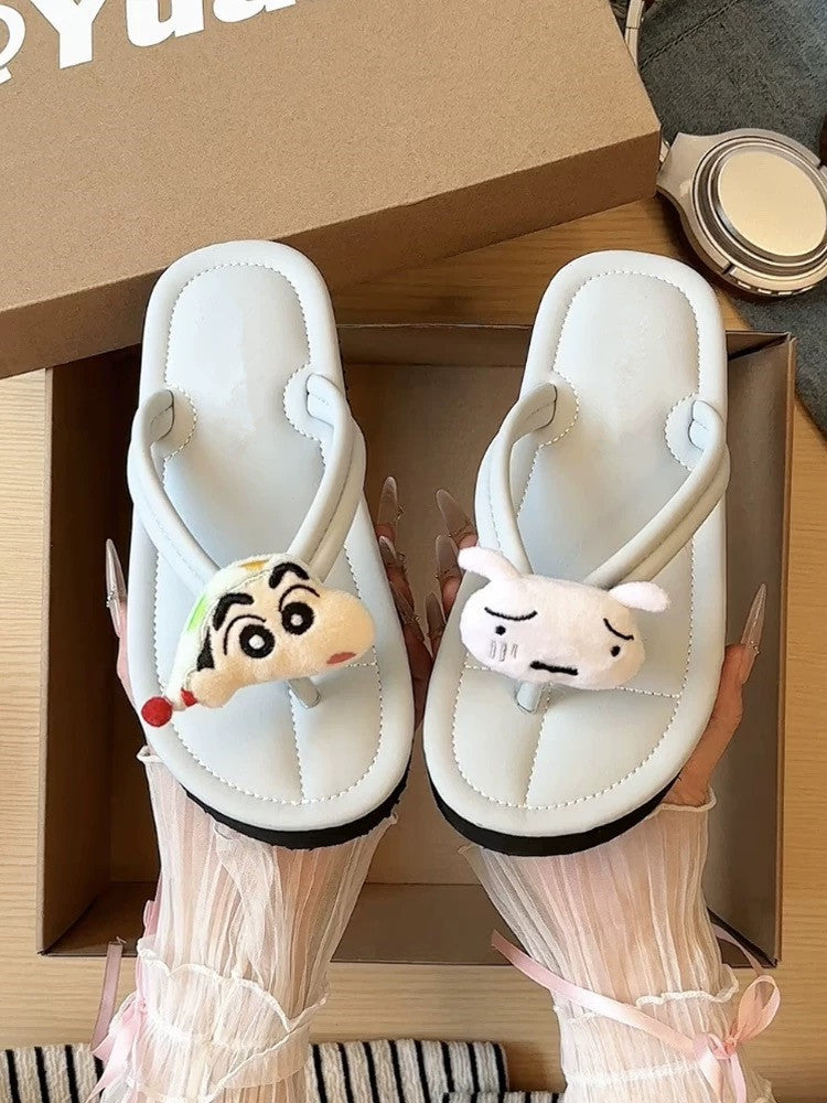flip-flops for women, fashionable indoor non-slip bathroom, anti-odor, cute flat bottom beach flip-flops for women wholesale