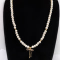 Shijia pearl necklace women's niche styleaccessible luxury design classy fashionelegant clavicle chain necklace sweater chain bead chain