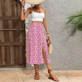 Pre-sale-92158# cross-border fashion women's summer new fashion printed skirt