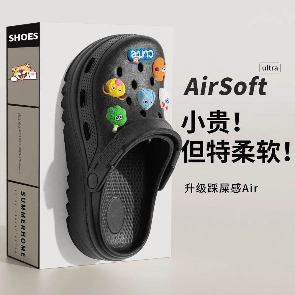 New arrival crocs women's summer 2025 new arrival shit-stepping outwear nurse thick solenon-slip toe cap sandals and slippers for women