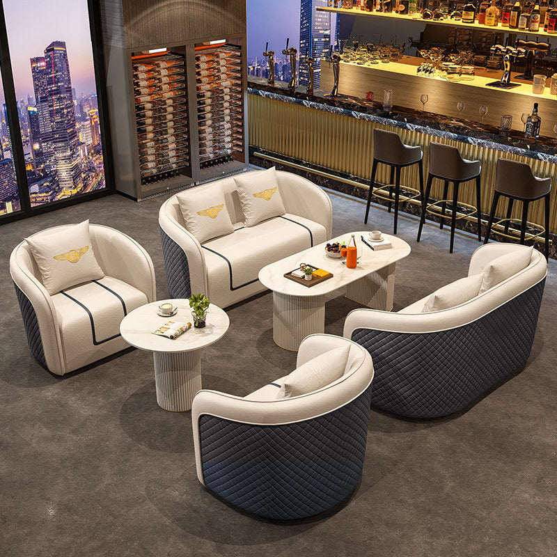 Accessible luxury hotel lobby sales office reception negotiation table and chairs casual chess and card room office reception casual sofa