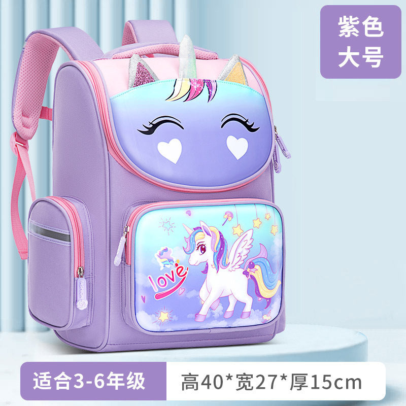 New kids' backpack - lightweight, spine-supporting schoolbag for elementary school students, grades 1-6, cute space-themed design for boys and girls
