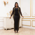 African cross-border supply  new style factory direct sales european and american fashion silm hot diamond beaded long skirt big sale