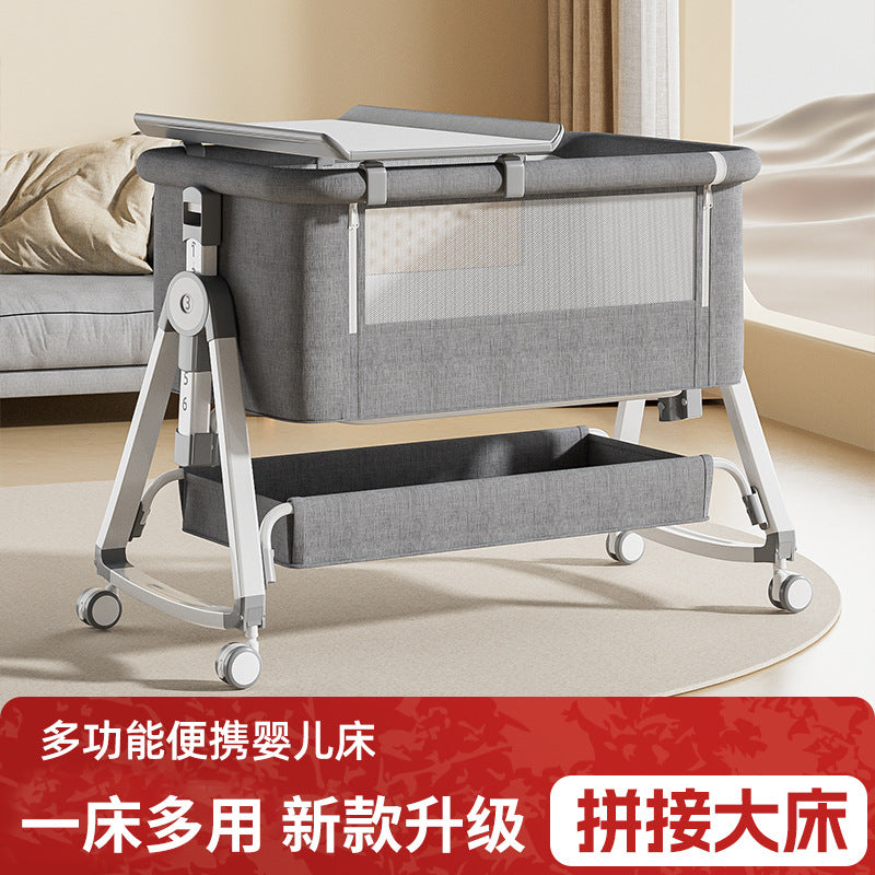 Baby crib - portable, foldable, multi-functional bassinet - newborn & toddler convertible bed
