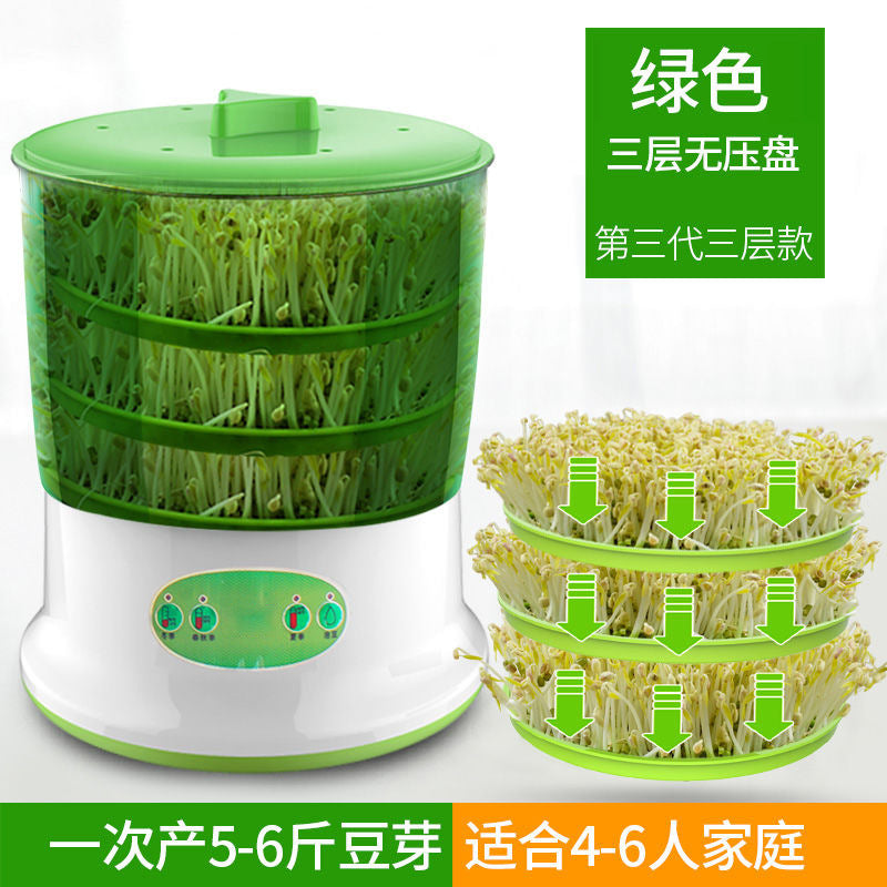 Fully automatic for home smart bean sprout machine, large capacity germination, homemade small mung bean germination, seedling irrigation, seedling cultivation across borders