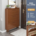 Solid wood shoe cabinet - slim, large capacity, space-saving design for home entryways, small apartments, and modern hallways