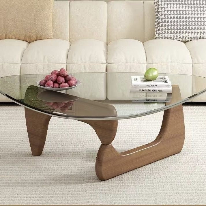 Coffee table solid wood multi-functional tea table living room for home table popularins style populartransparent glass normcore tea table