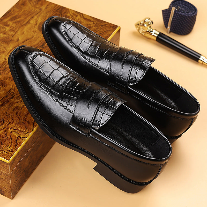 2025 men's leather dress shoes - new business casual style, british & korean design, pointed toe, plus sizes available