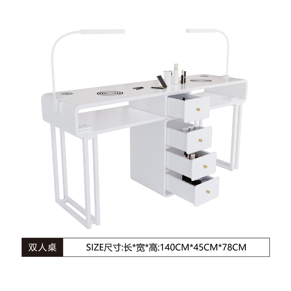 Widened 45cm nail table and chair set - special offer! economical single/double, light luxury, multi-functional, odorless, carbon steel with baked enamel finish