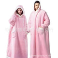 Thickenedlong lengthened lazy pullover fleece jacket hooded tv blanket outdoor cold-proof heattech nightgown