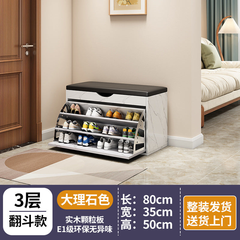 new arrival: bestselling flip-top shoe cabinet - home entryway shoe bench, shoe rack, and stool combo - all-in-one seating & space-saving storage