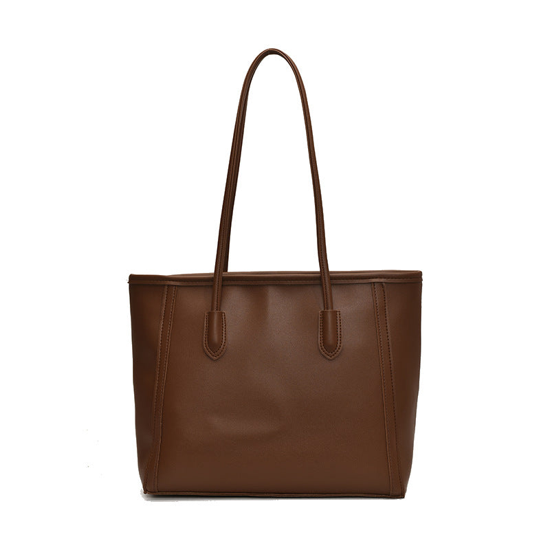 Classy texture work clothing tote bag k-styleelegant shoulder underarm bag large capacity trendynew arrivalsatchel bag for women