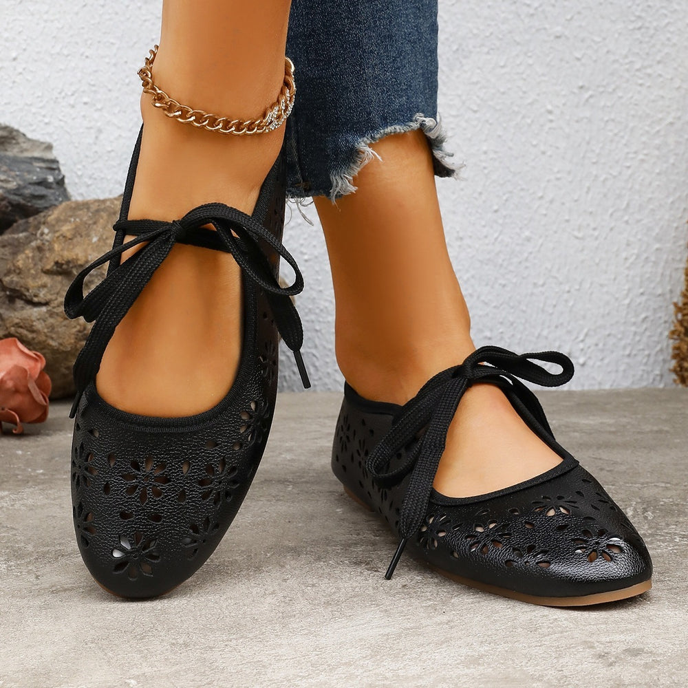 new arrivalretro style cut out woven flatstie backcasualflatsflatsplaid crocs doudou shoes for women