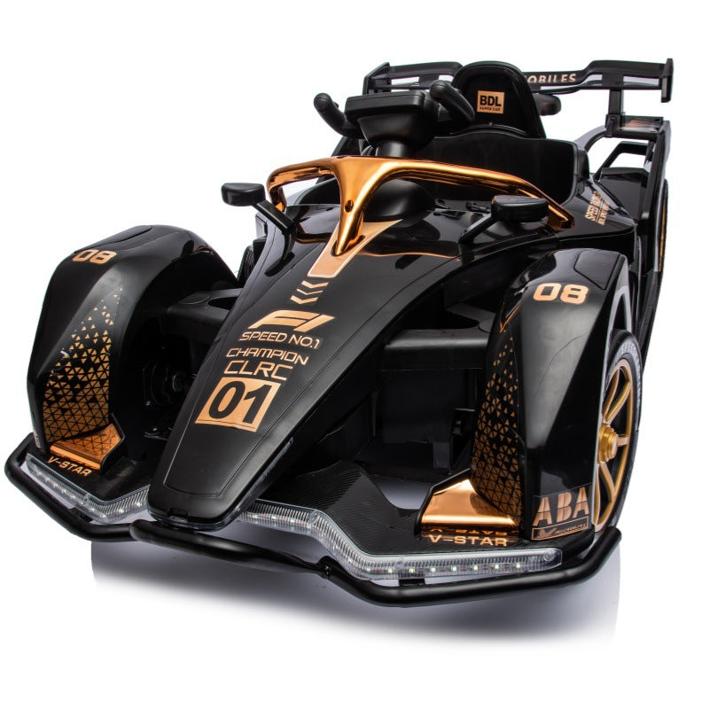 New kart children's electric car four-wheel drift car remote control men, women and children charging toy car can seat people