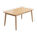 Nordic solid wood dining table modern casualaccessible luxury rectangular japanese table and chair combination dining table for home small apartment