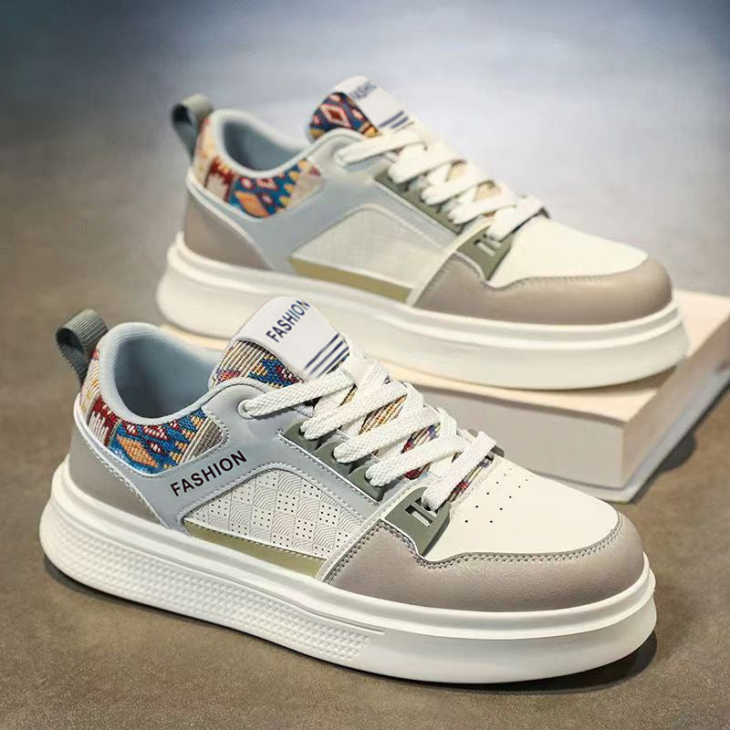 Men's shoes 2026 new spring fashion versatile men's casual white sneakers soft sole athletic breathable student trendy shoes