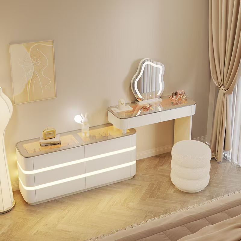 New arrival mirror dressing table for home bedroom classy sense chest all-in-one dressing table casual solid wood long dressing table