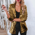 Aliexpress  european and american women casual sequin tops multi-color sequinlong sleeveselegant suit outwearins