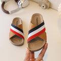 Personalized boys cork fashion sandals kids sandals flip-flops flats toe-cap slippers slip-on half slippers