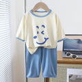 New arrival yaser home clothes three-quarter sleeve suit baby boys girlbest selling pajamas summer thin children's air-conditioned clothes