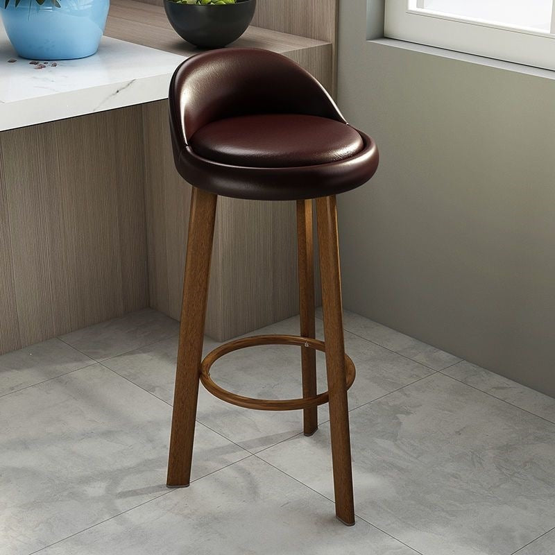 Bar stool, light luxury modern minimalist design, backrest included, bar-specific chair, high stool for home use, bar chair, solid wood