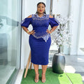 e-commerce   new slim-fit bodycon dress european and american african plus size women's dress