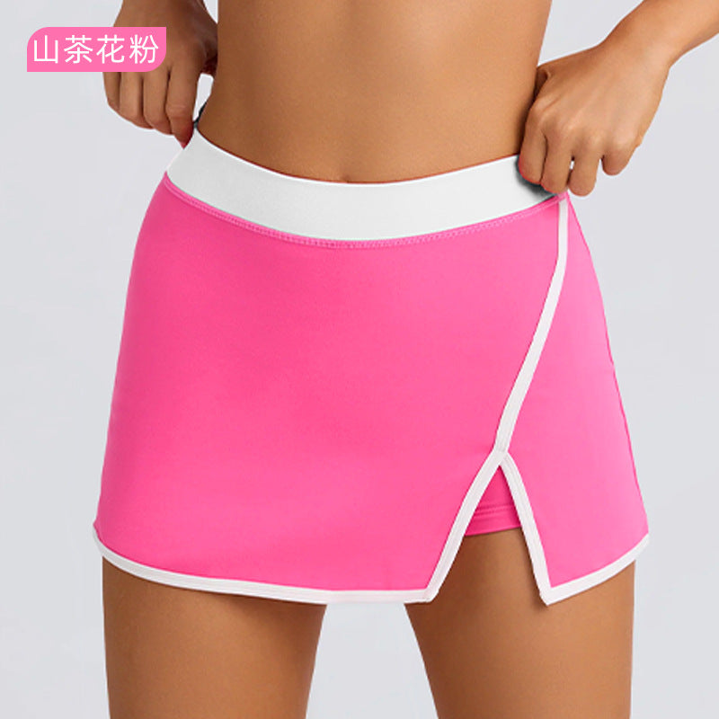 Sexy fitness running outdoor halter sports bra vest camisole yoga tennis skirt set for women
