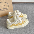 K-stylecasual sneakers for women 2026 spring and summer new arrivaleasiest for matchniche style shoes thick sole student white shoes bread shoes