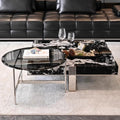 Italian minimalist marble coffee table, suitable for living rooms of all sizes. a touch of understated luxury, designed by a minimalist designer. available as a set of square coffee tables