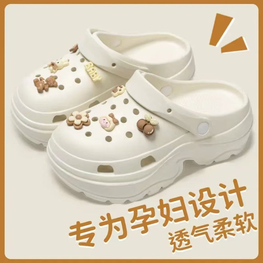Eva height increasing clogs women's summer thick sole best selling slippers south american export petites outwear beach sandals