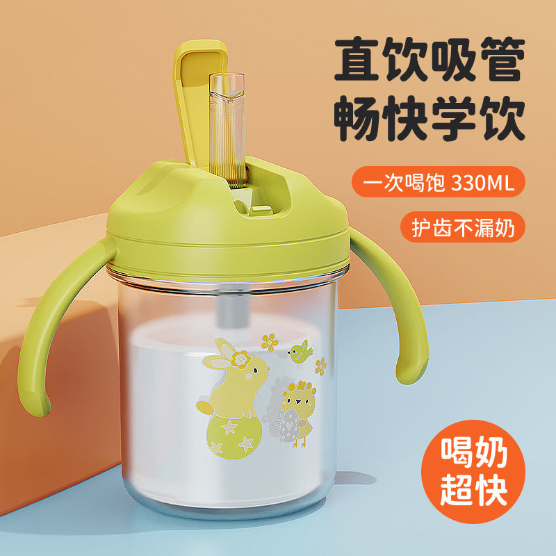 English boxed new infant learning drinking cup baby drinking cup children's milk cup with scale factory direct sales